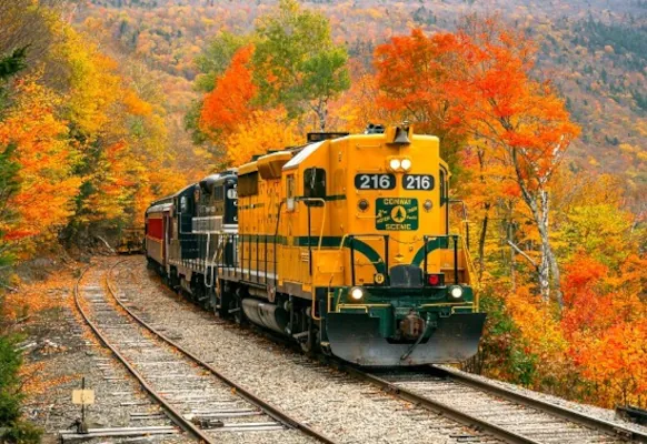 New England Trains And Fall Colors